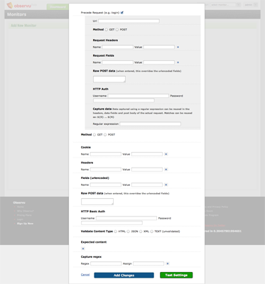 HTTP API Monitoring Options