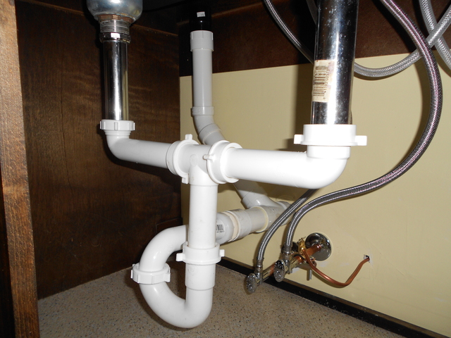 venting a double kitchen sink
