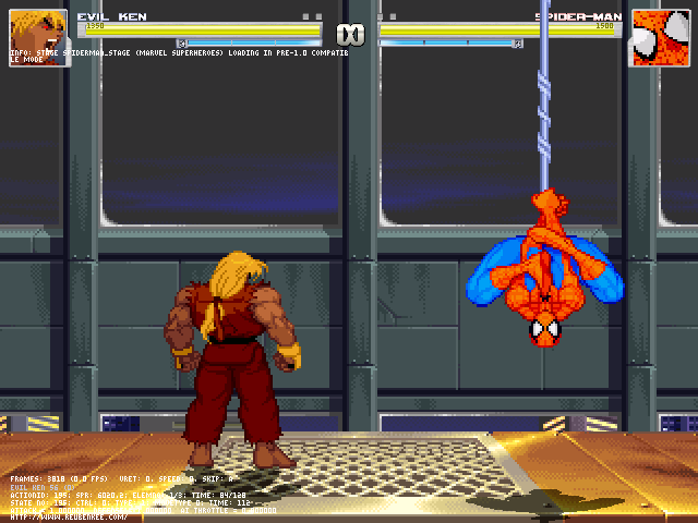 Spider-man stage from Marvel Super Heroes (day/night effect) - [ LOW RES  ROOM ] - Mugen Free For All